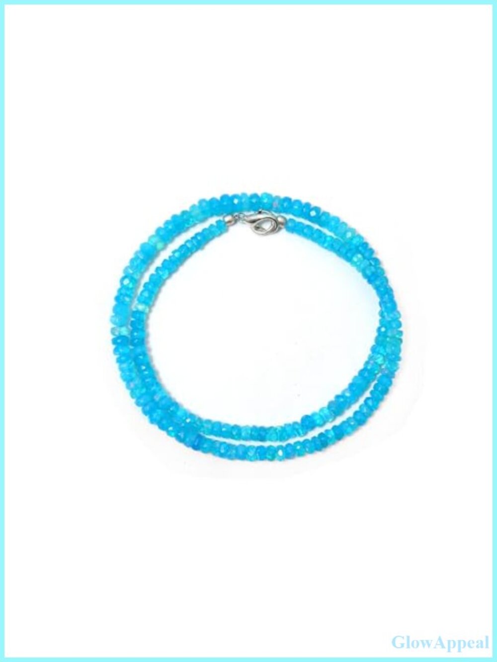Natural Ethiopian Opal Faceted Rondelle Beaded Necklace 925 Sterling Silver